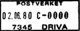 DRIVSTUA DRIVSTUEN poståpneri, i Opdal herred, ble underholdt fra 01.10.1912. Navnet ble fra 01.10.1921 endret til DRIVSTUA.