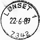 7 Type: I22N Utsendt LØNSET 1 Innsendt 7342 Registrert brukt fra 2-6-80 IWR til 11-12-97 TBK Stempel nr.