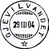 97 KjA OLBU GJEVILVANDET poståpneri, i Opdal herred, i postruten Opdal - Gjøra, ble underholdt fra 01.04.1904. Navnet ble fra 1.1.1914 endret til AALBU.