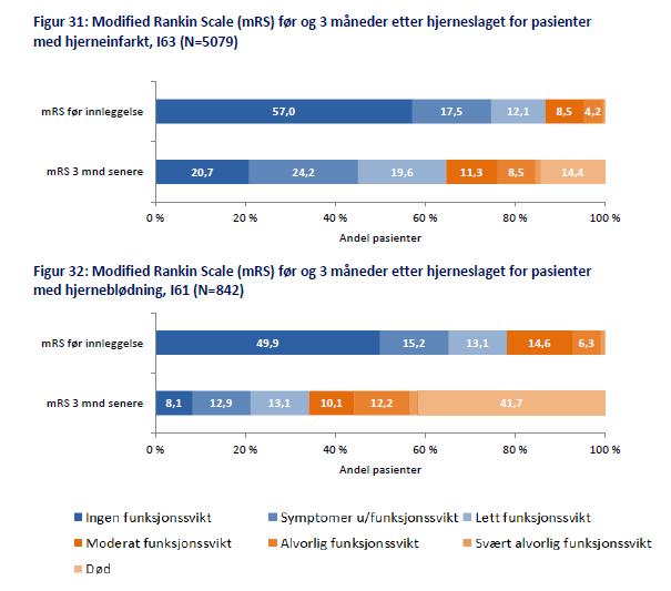 Hjerneslag - status 3 måneder etter slaget 2017- modified Rankin