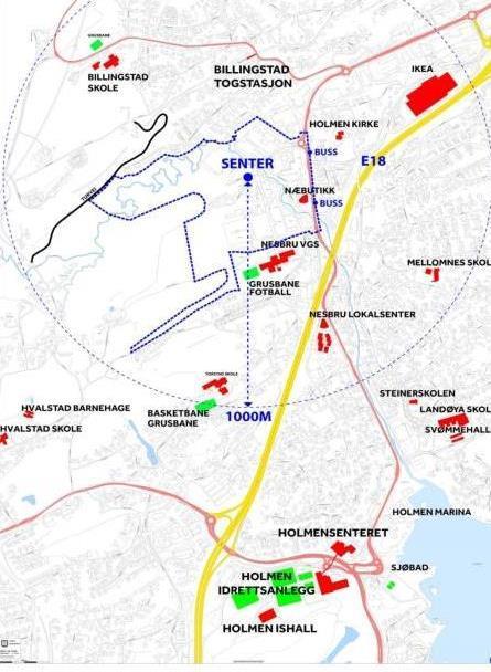 Plangrep, trinn 1 - Områdekartlegging Kllektivtilbud (tg g buss) Turveier, stier, gang- g