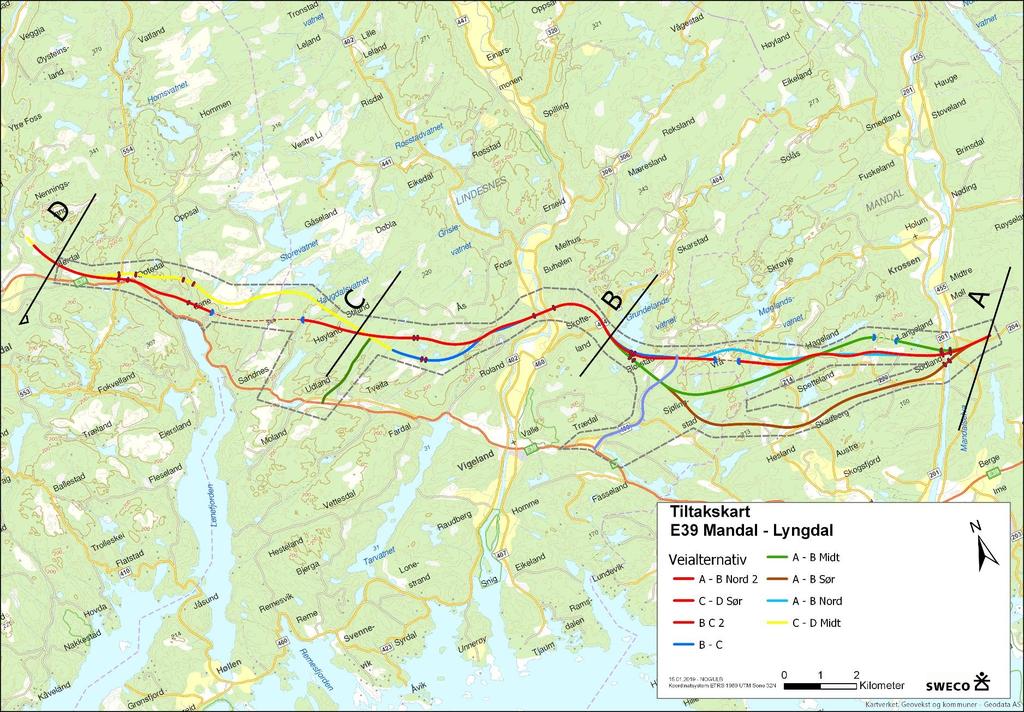 Figur 2-1 Kartet viser utredningsområdet