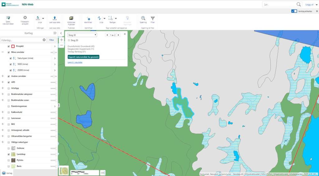 4. Forberedelser i NiN-web I dette kapitlet gjennomgås funksjonalitet i NiN-web som vil være mest relevant med tanke på forarbeid