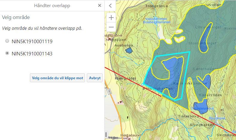 6.3.5 Håndtering av overlapp NiN-web har også i år funksjonalitet for håndtering av overlapp.