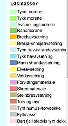 Utsnitt fra løsmassekart (ngu.