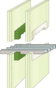 (E 120) 25mm dybde på KABLER OG KABELBROER BRANNMOTSTAND EI 60 (E 120) 2400mm bredde og 1200mm høyde 50mm støpeplate av steinull 150kg/m3 25mm dybde på Kabler Ø21mm og PVC trekkerør Ø16mm Kabler