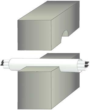 Detaljtegninger FR Trekker n KABLER BRANNMOTSTAND EI 180 (E 240) 150MM Steinull bakdytt dybde 25mm på ubegrenset lengde og 1200mm høyde KABLER BRANNMOTSTAND EI 180 (E 240) 150MM 2 lag 60mm FR