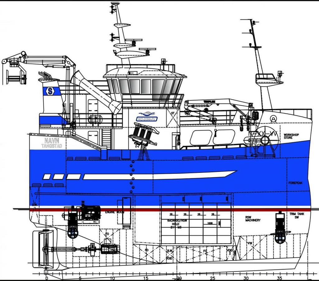 325 kw Elektrisk baugthruster 130 kw Integrert Batterisystem 254 kwh Hovedtavler