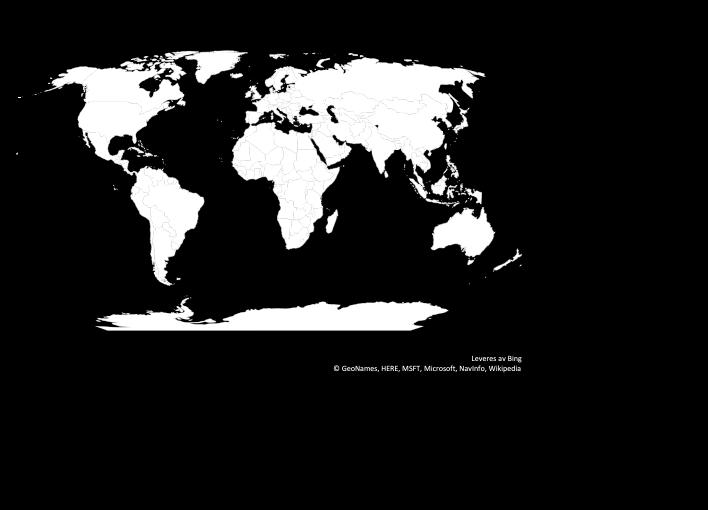 Geografisk fordeling av utenlandsopphold USA 39% Storbritannia 4% Sør-Afrika 10% Sveits 4%