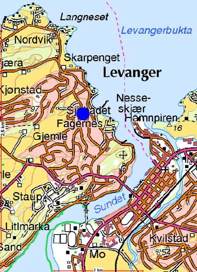 Oversiktskart (Joplassen vist m/blå prikk) Formålet med planen er å legge til rette for bedre utnyttelse av tomten.