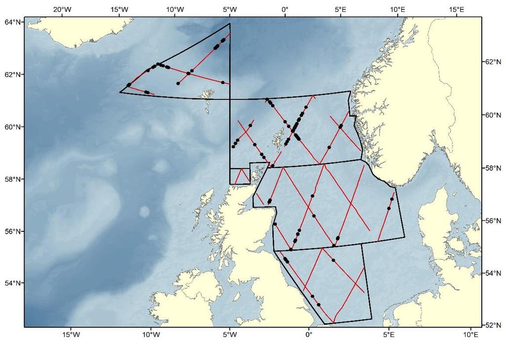 Sightiing rate n/nmi HAPO SIGHTING RATES IN WESTERN NORWAY FJORDS 2.000 1.000 0.000 Fjords from north to south Observasjonsrater for nise i utvalgte Vestlandsfjorder.