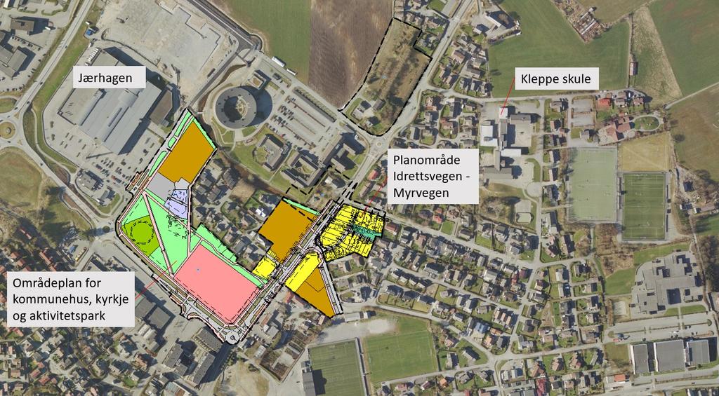 Vurdering etter naturmangfoldloven 8-12: Planområdet ligg i Kleppe sentrum. Mykje av området er opparbeidd med bygningar/hagar/veg.