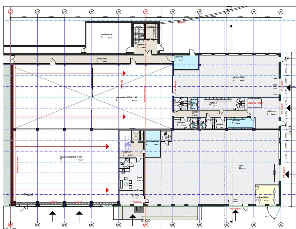 TECHNICAL WORKSHOP DALANE VS Height 11,5 m HSE TRAINING HALL Height 11,5 m WORKSHOP BLADE REPAIR