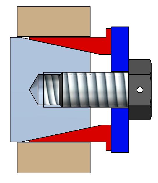 repeating the tightening and hammering again until specified torque value is achieved.