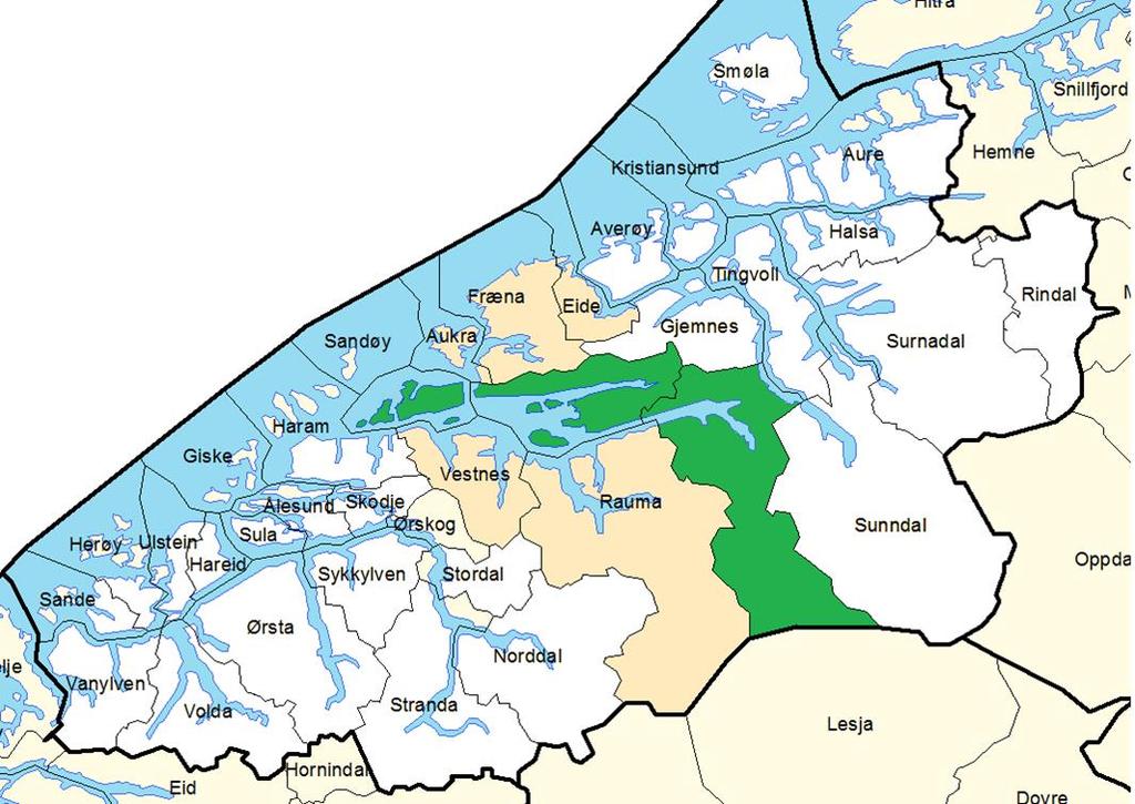 Midsund Molde - Nesset Nye Molde kommune Innbyggere: 31895 Areal: 1505 km2