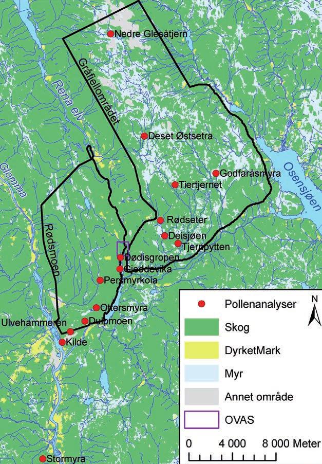 2. steinbrukende tid. fangstkultur 29 SEIN STEINBRUKENDE TID ØKENDE TILKNYTNING TIL LANDSKAPET På fire lokaliteter ble det funnet flateretusjerte spisser av kvartsitt.