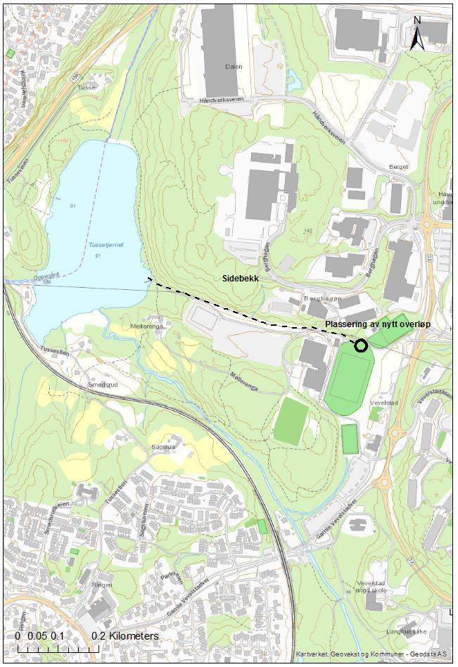 Badeplass Vevelstadbekken Møllebekken Figur 1.