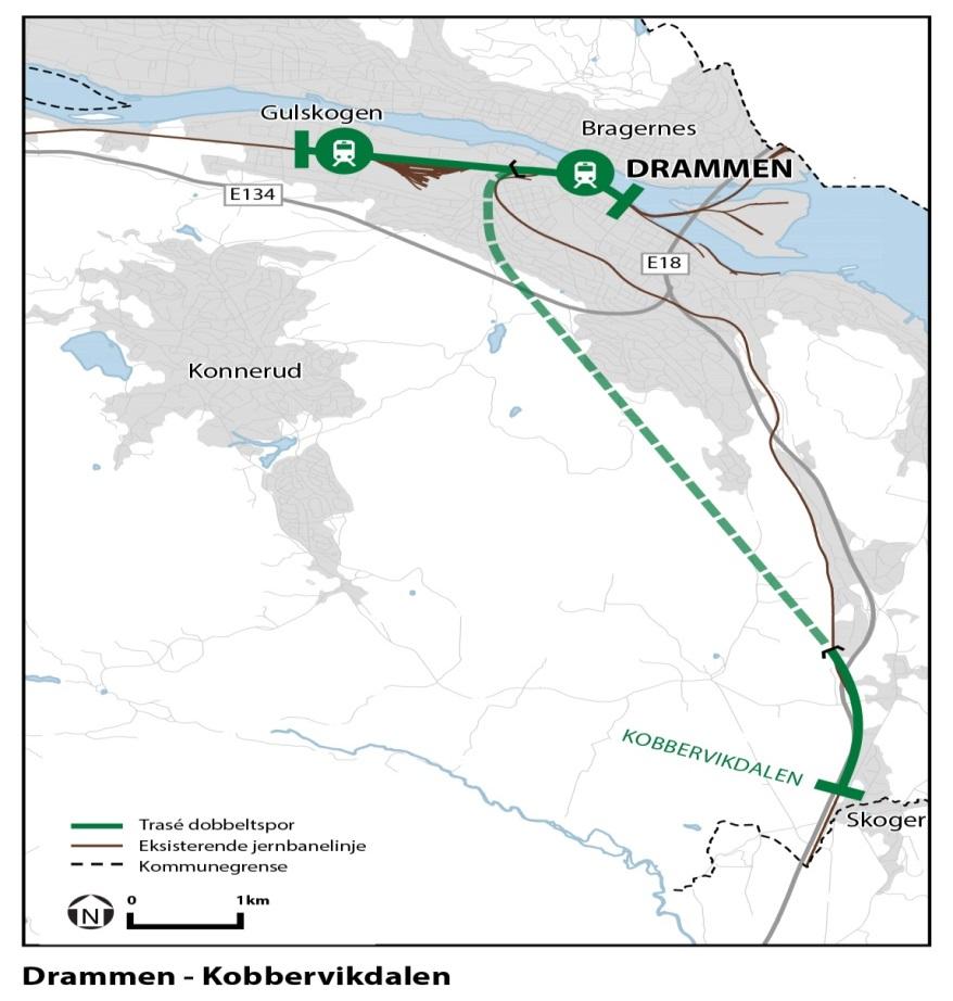 UDK 10 Utførelsesentreprise Spor/KL Sundhaugen Gulskogen stasjon Kontraktens innhold: Spor og kontaktledningsanlegg på strekningen