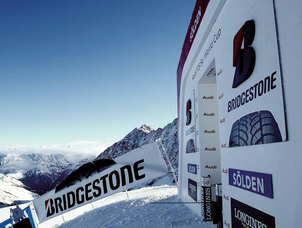 WORLD CUP ALPINT PRESSER GRENSENE FOR YTELSE Bridgestone investerer tungt i å utvikle teknologi som yter maks på vinterføre.