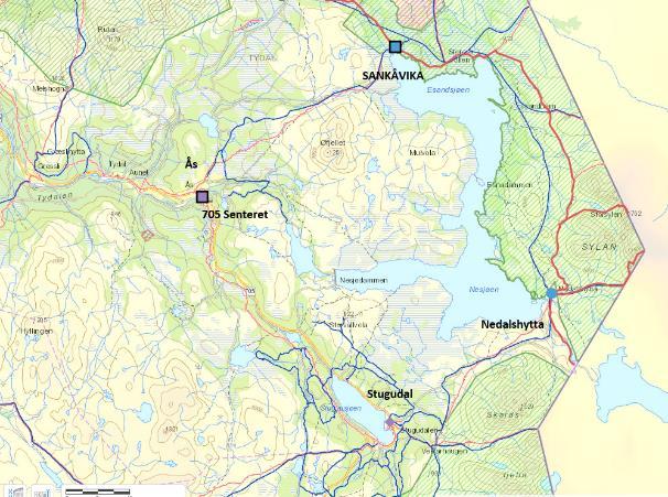 Tydal Informasjonspunkt i bygda: «Østby/Ås» og «Stugudal». Oppgradering av «Bilyst»- tavler på torget i Ås og ved butikken i Stugudal med nye kartplakater for verneområdene.