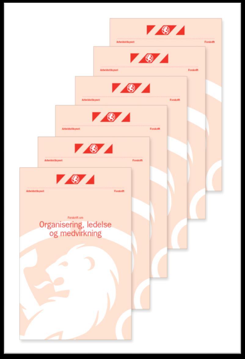 Forsvarets Bedriftshelsetjeneste FBHT Arbeidsmiljøforskriftene Forskrift om organisering, ledelse og medvirkning