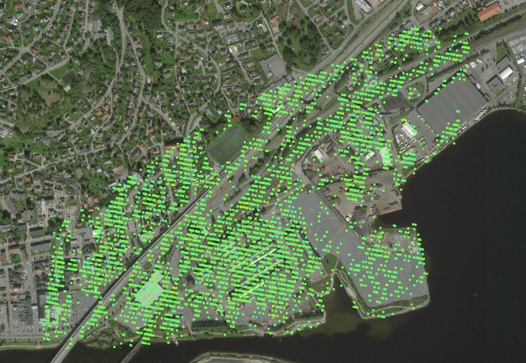 Tittel: Setningsanalyse med InSAR Side: 10 av 19 For å videre katagorisere analyseområdet er arbeidsormrådet delt inn i fire deler, som vist under.