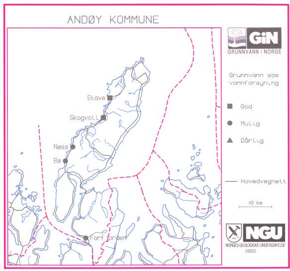 Muligheter for grunnvann som vannforsyning Oppgitt Grunnvann i Grunnvann som Forsyningssted vannbehov løsmasser fjell vannforsyning Stave 0,40 l/s