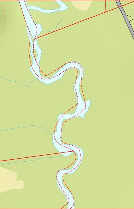 Kletten 3. nedre stasjon Areal 564 m 2 I overkant av øya. Grunt stryk avtar. Sideløp vest inngår ikke. Kletten gård.