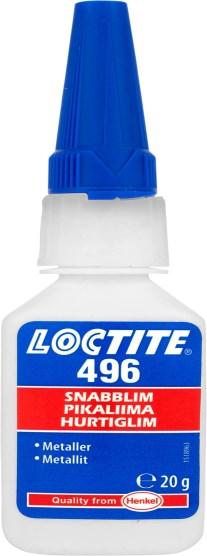 no 296347 LOCTITE 4062 Ultrahurtiglim plast/gummi LOCTITE 4062 Etylbasert kapillært hurtiglim (cyanoakrylat) til liming av plast og gummi der svært rask festing er
