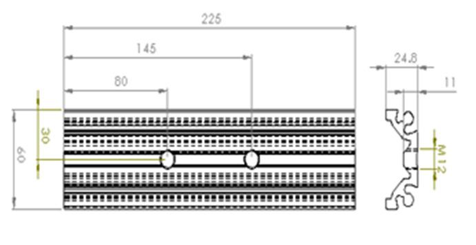 Kvalitet A4 syrefast Toppmontert rekkverk: Senkskrue 12x50 mm Sidemontert rekkverk: Senkskrue 12x20 mm Stenderforing for sidemontert rekkverk ASU30125