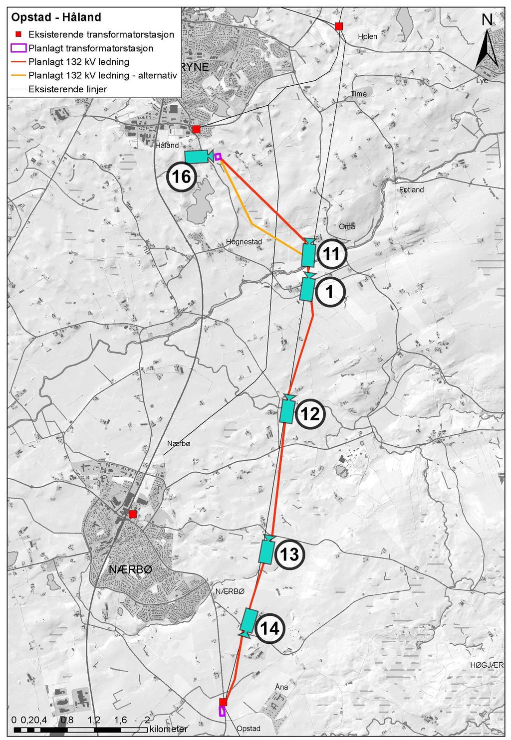 Vedlegg 16: Visualiseringer av ny 132 kv forbindelse Opstad