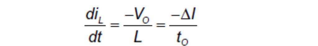 Fra ligningen V o /L = -ΔI/t o ΔI = V o t o /L, t o blir da 0,75 T, T = 1/f = 1/25 khz = 40 10-6 s, t o = 30 10-6 s Rippelstrøm: ΔI = V o t o /L