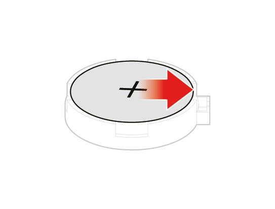 Knappecellebatteriet kan ikke lades opp, og det krever ikke noe vedlikehold. Som alle knappecellebatterier har det begrenset levetid.