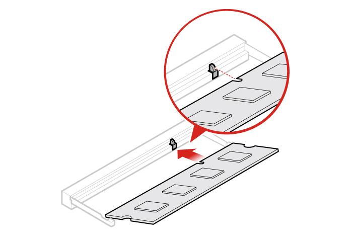 Figur 80. Sette inn minnemodulen d. Lukk holderen til minnemodulen. Figur 81. Lukke holderen til minnemodulen 6. Sett på plass maskindekselet og koble til kablene igjen.