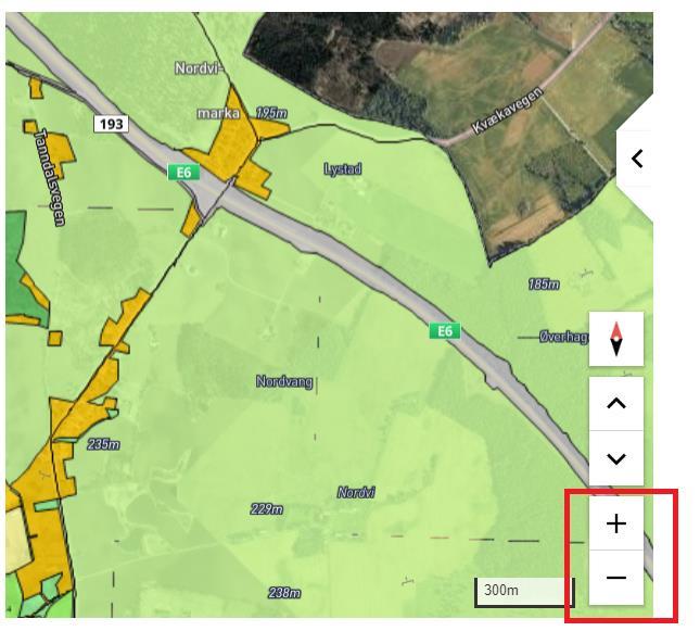 Naviger i kartet Navigering på PC: Dobbeltklikk: Klikk i kartet raskt to ganger etter hverandre. Da zoomer man inn i kartet.