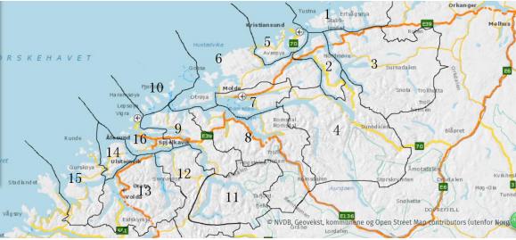 Utgreiinga Møreforsking Molde skriv i si oppsummering at dei har analysert 15 alternativ: 5 alternativ med takstendringar i dagens system (D2 D6) og 5 alternativ (A E) med eit 7- og eit