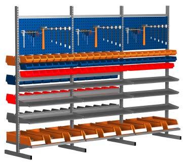 Tenk på at industrikabinettet er fleksibelt og kan tilpasses etter kundens behov når det gjelder mål og innredning. Uttrekksenhetene er etter standard på europaller 1200 x 800 mm. Se bilde på side 23.