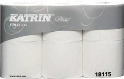 TOALETTPAPIR KATRIN PLUS 250 Toalettpapiret har dobbelt lag og førsteklasses kvalitet.