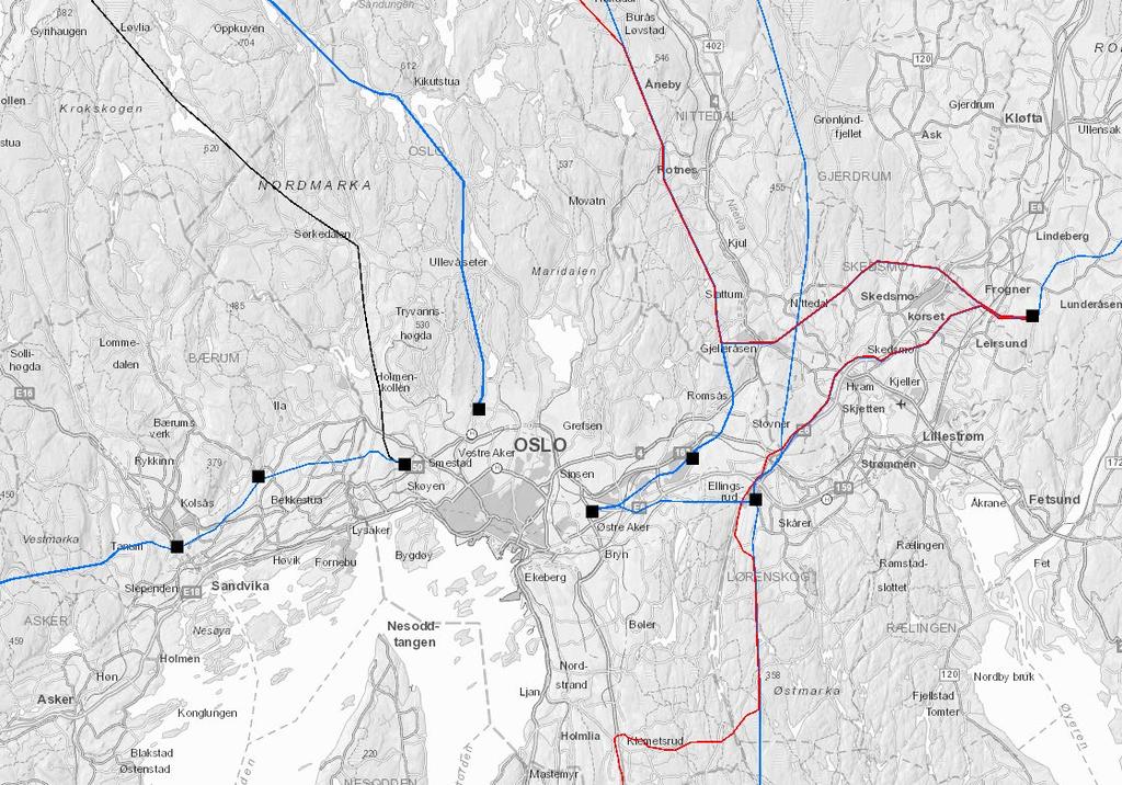 Prosjekt innenfor Nettplan Stor-Oslo Fåberg Planlagt: Ulven-Fåberg Vurderer reinvestering/fornyelse av ledning, inkludert Vardal stasjon Smestad-Sogn Smestad og Sogn stasjon, og kabelforbindelse