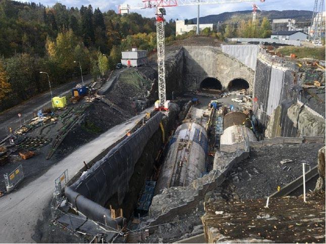 Nye Hamang transformatorstasjon Fundamentering av stasjonen i den nye Bjørnegårdstunnelen ferdigstilt Prosjektering av stasjonen godt