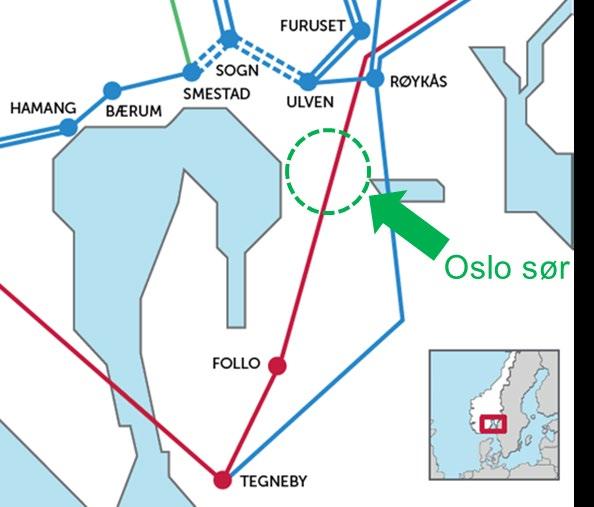 2017 To mulige plasseringer Statnett søkte i vinter om en ny vei