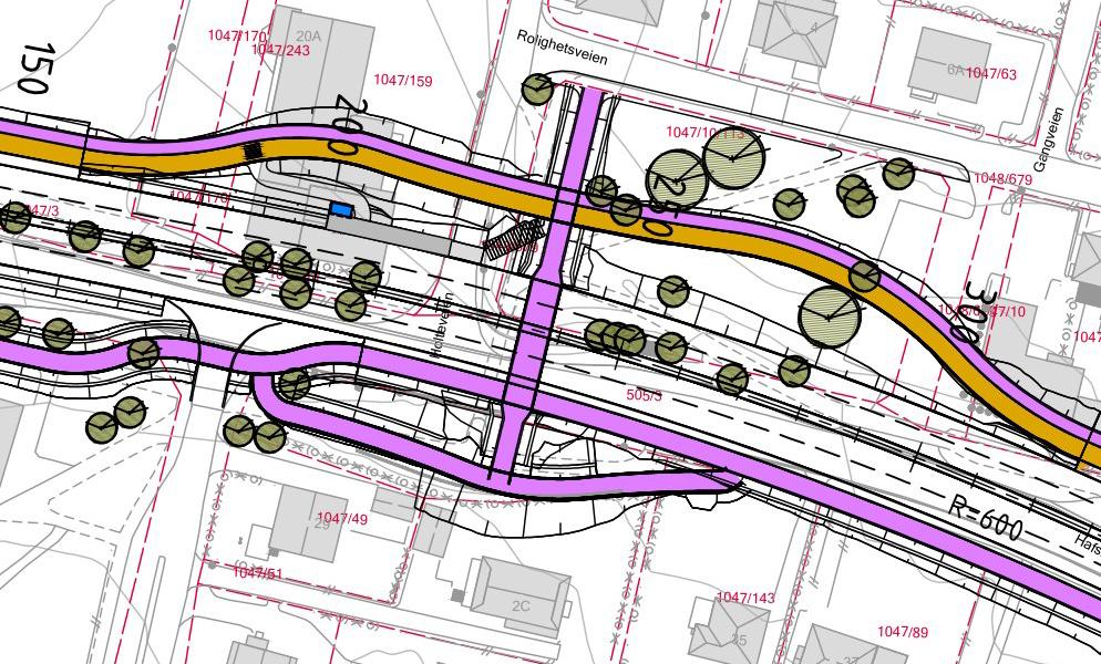 Prosjektet har besluttet å gå for en optimalisering av alternativ 4, hvor sykkelveg med fortau trekkes gjennom parken.