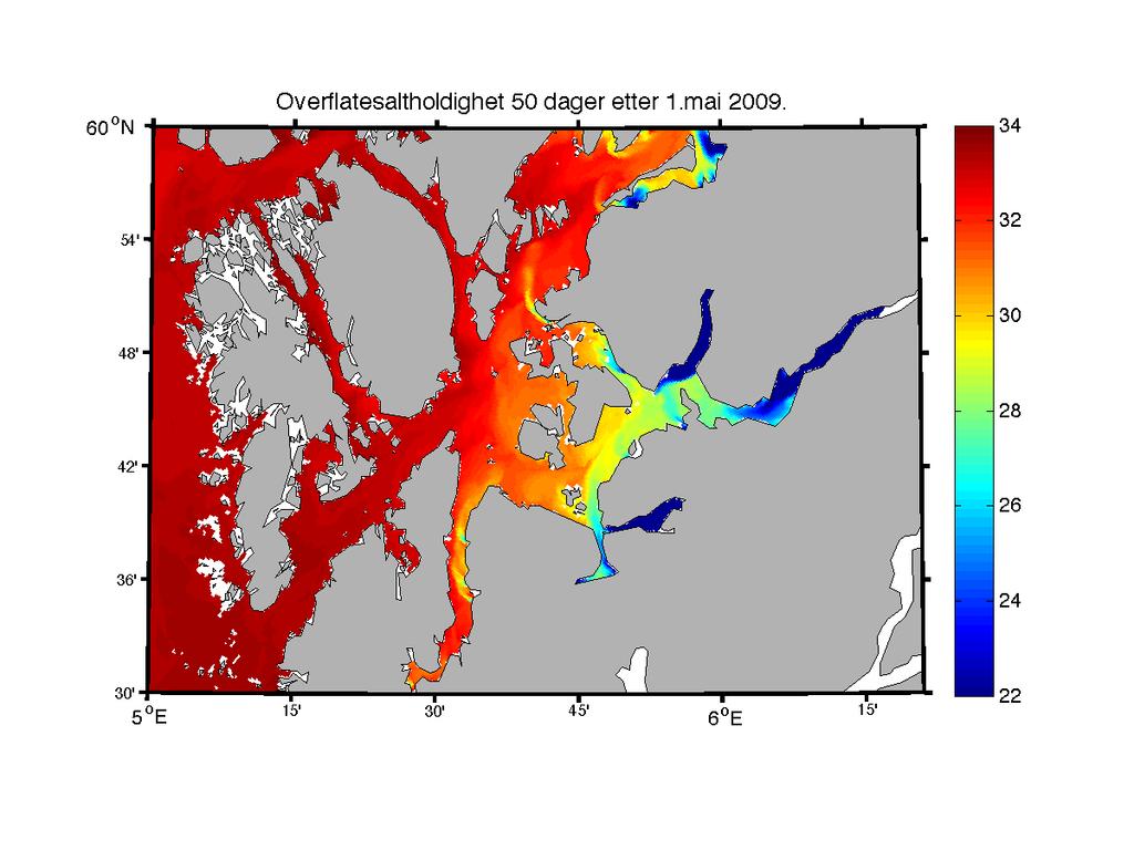 Hurtige miljøvariasjoner Saltholdighet, temperatur og strøm vil naturlig kunne variere hurtig og over korte