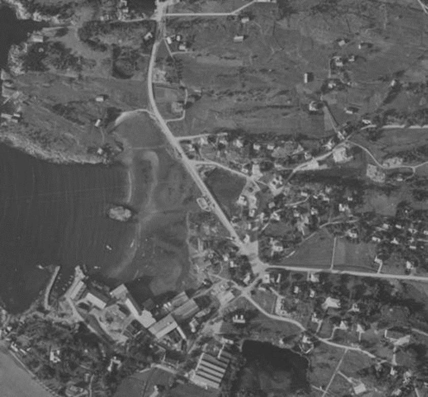 vegar og sjøområde i 1947.