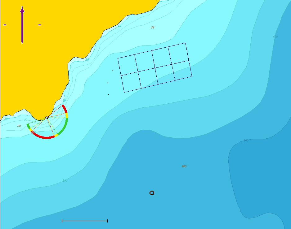 Kartkilde: Olex. 100 m 200 m 300 m 400 m x x x 500 m Het 1 250 m Figur 2.3. Detaljskisse over lokaliteten med stasjonen inntegnet. Eksakt plassering av stasjonen er gitt i Tabell 2.1. Plassering av anlegget er markert som svart ringer.