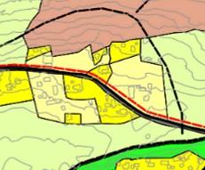 Sak 74/18 Området er disponert til boliger i godkjent kommunedelplan for Øyer sør, felt B8B og del av B8C, se under, med Engemark Gamlevegen, midt i utsnittet.