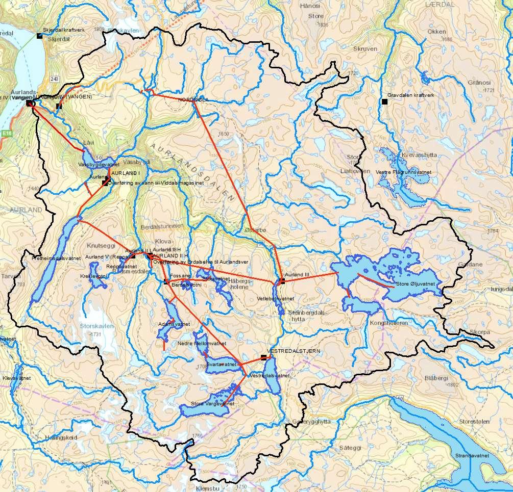 1 Beskrivelse av nedbørfeltet Det skal beregnes flommer med gjentaksintervall fra 5 til 200 år ved utløpet av Vassbygdvatn. Feltkarakteristika for beregningspunktet er vist i tabell 1.