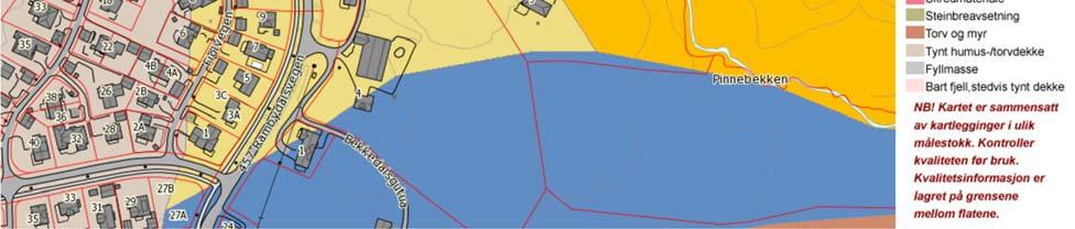 På 14 15 m dybde i punkt 1 er vanninnholdet målt til 28 %. Det er registrert planterester i sanda fra 0 5 m i punkt 3.