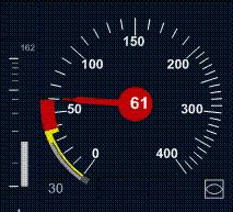 Signal E5 «Bremseinngrep» Løsehastighet er den hastigheten som systemet tillater toget å kjøre mot et sluttpunkt for kjøretillatelse uten å foreta et