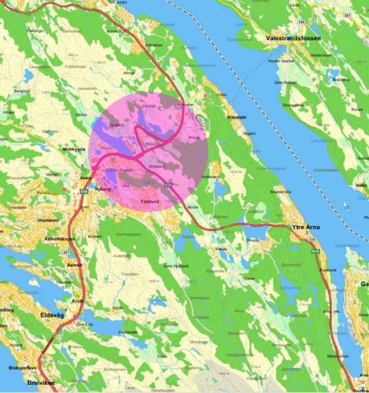 være 60 km/t eller lavere. Dette vil være «hovedgate», ikke hovedveg. Statens vegvesen kan ikke se at dette er aktuelt på strekningen Arna-Vågsbotn-Nordhordlandsbrua. 4.3.